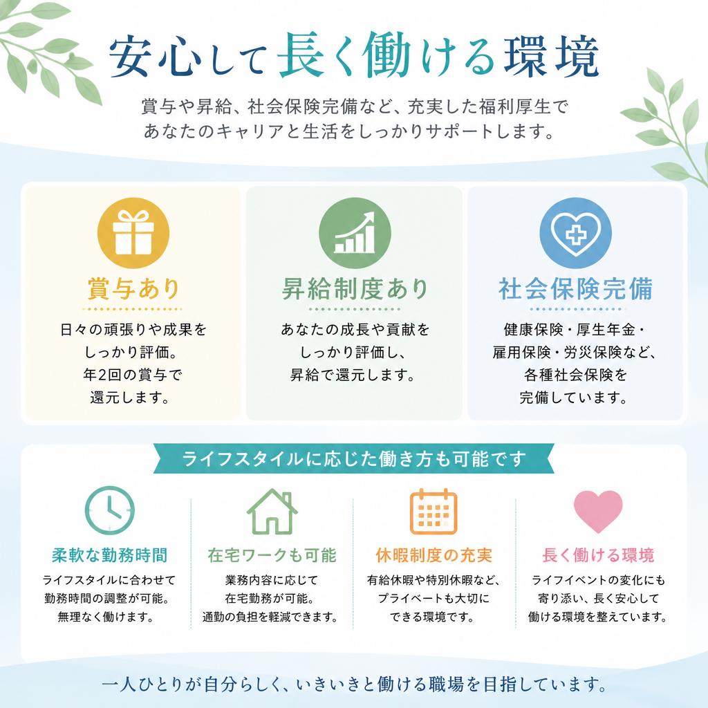 待遇面と福利厚生の充実