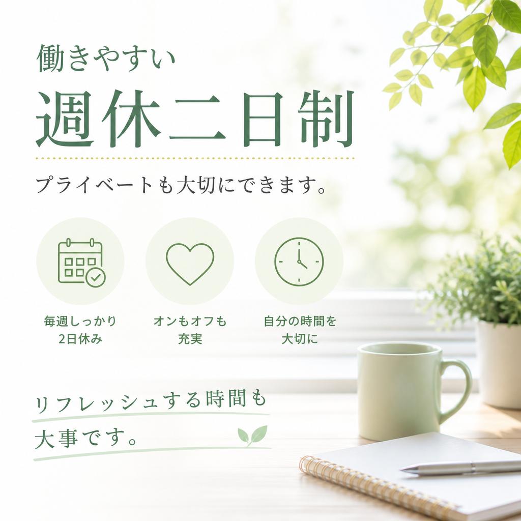 週休二日制の働きやすさ