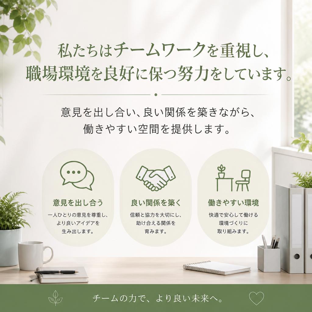 協力し合える職場環境