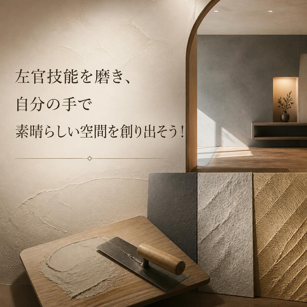 左官技能を磨き、自分の手で素晴らしい空間を創り出そう！