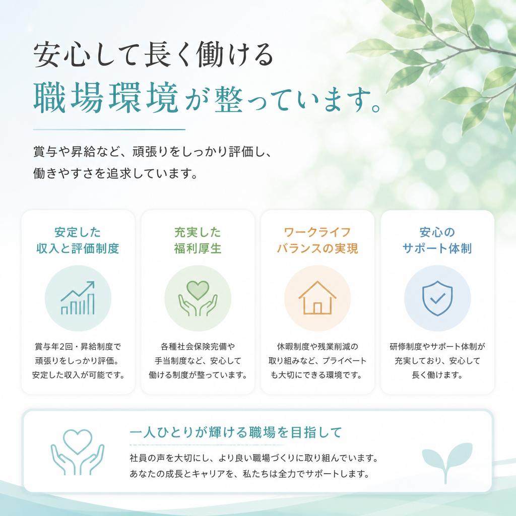 充実の職場環境