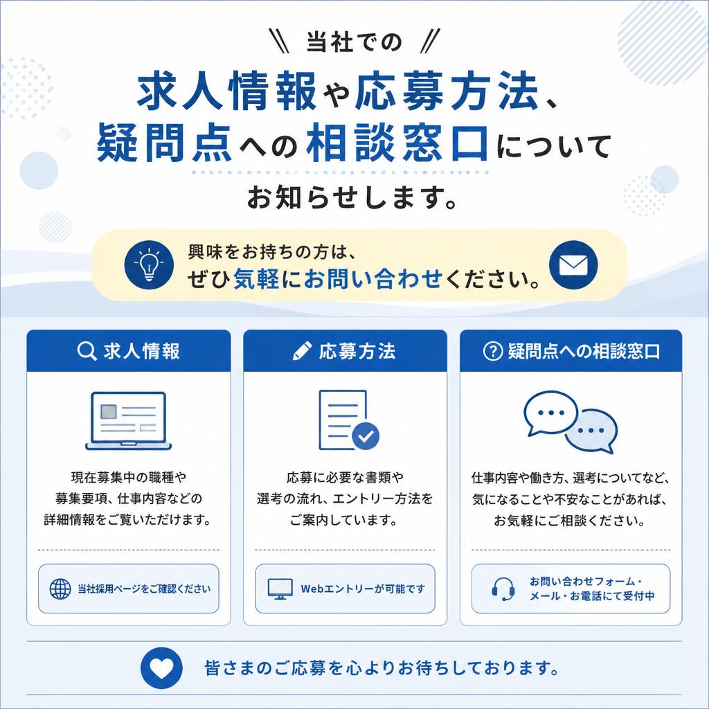 今すぐお問い合わせを！